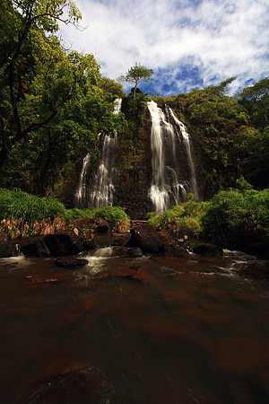Opaekaa Waterfall on Kauai Hawaii
