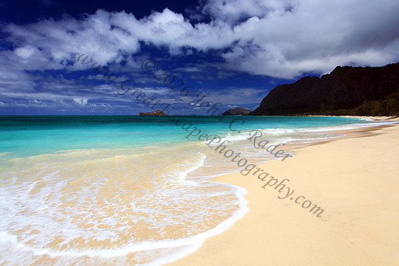 Beautiful Hawaii beach day at Waimanalo Oahu Hawaii