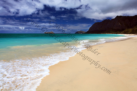Beautiful Hawaii beach day at Waimanalo Oahu Hawaii