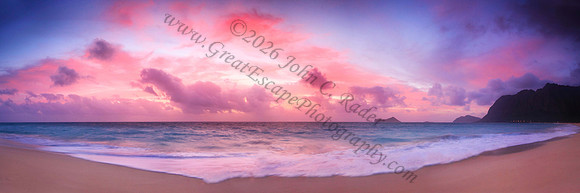 Sunrise from Waimanalo Beach Oahu Hawaii