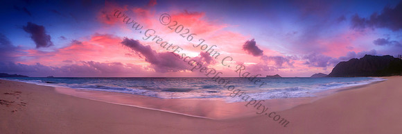 Sunrise from Waimanalo Beach Oahu Hawaii