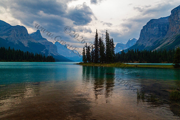 Spirit Island in Maligne Lake — fine art photograph titled Haunting Spirits