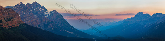 Icefields Parkway from Peyto Lake — fine art photograph titled Valley View