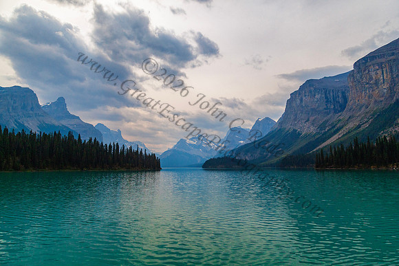 Spirit Island in Maligne Lake — fine art photograph titled Haunting Spirits