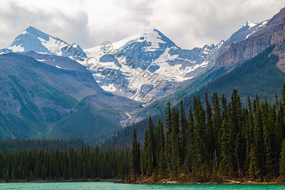 Glaciers over Maligne Lake — fine art photograph titled Overwatch