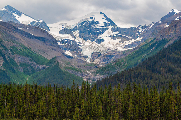 Glaciers over Maligne Lake — fine art photograph titled Overwatch