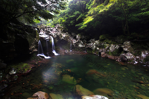 Wonang Waterfalls on Jeju Island, South Korea