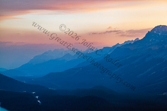 Icefields Parkway from Peyto Lake — fine art photograph titled Valley View