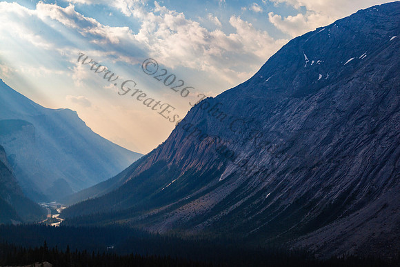 Mount Saskatchewan — fine art photograph titled Resolute Rays