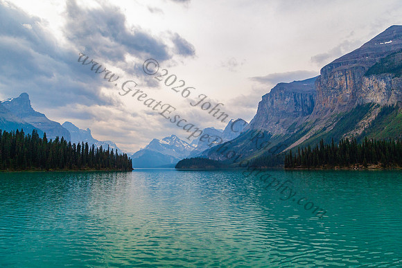 Spirit Island in Maligne Lake — fine art photograph titled Haunting Spirits