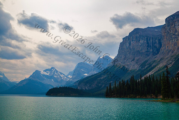 Spirit Island in Maligne Lake — fine art photograph titled Haunting Spirits
