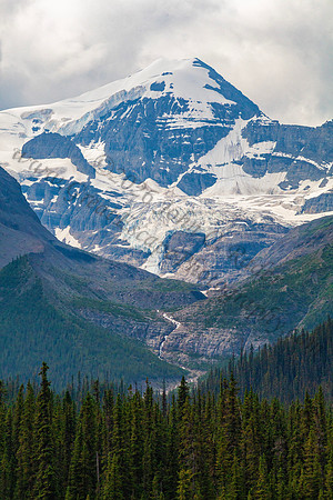 Glaciers over Maligne Lake — fine art photograph titled Overwatch