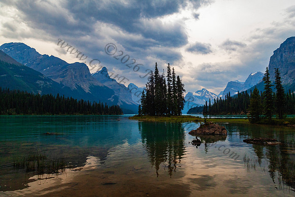 Spirit Island in Maligne Lake — fine art photograph titled Haunting Spirits