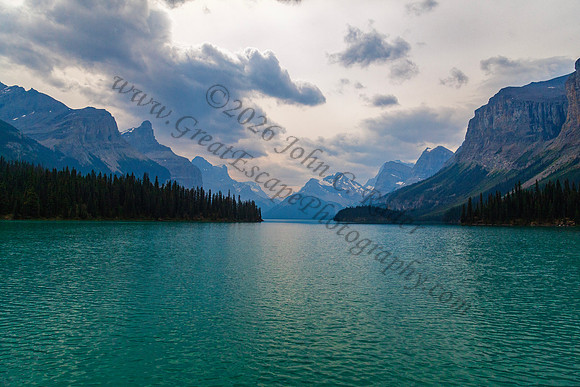 Spirit Island in Maligne Lake — fine art photograph titled Haunting Spirits