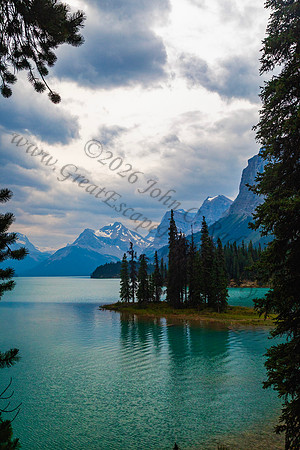 Spirit Island in Maligne Lake — fine art photograph titled Haunting Spirits