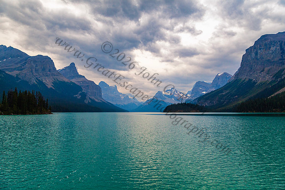Spirit Island in Maligne Lake — fine art photograph titled Haunting Spirits