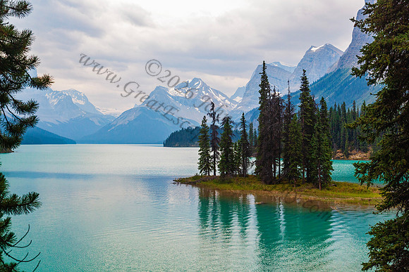 Spirit Island in Maligne Lake — fine art photograph titled Haunting Spirits