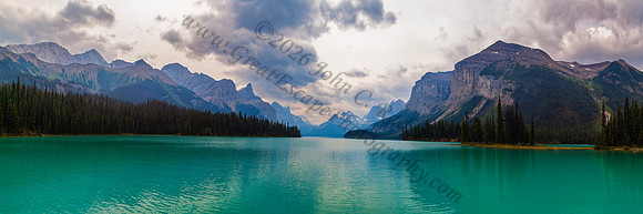 Spirit Island in Maligne Lake — fine art photograph titled Haunting Spirits