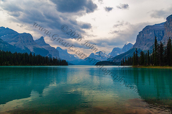 Spirit Island in Maligne Lake — fine art photograph titled Haunting Spirits