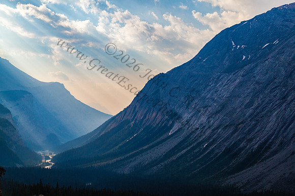 Mount Saskatchewan — fine art photograph titled Resolute Rays