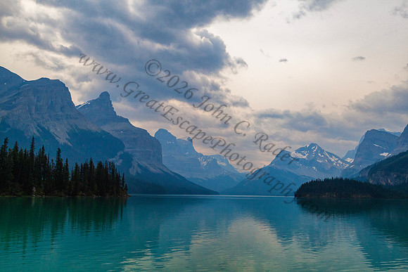 Spirit Island in Maligne Lake — fine art photograph titled Haunting Spirits