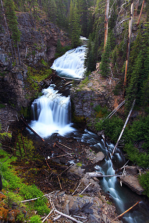 Twin Falls near Bend, Oregon in Three Sisters Wilderness