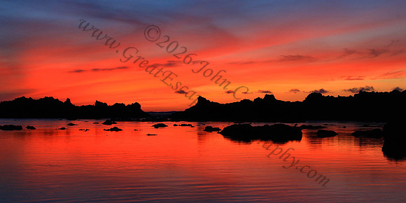 Orange sunset at Shark's Cove North Shore Oahu Hawaii
