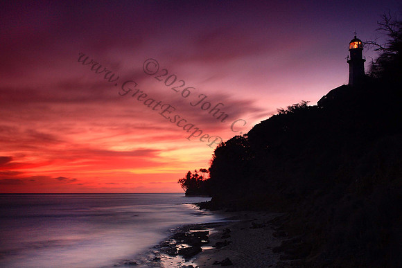Sunset vibrant colorful amazing Diamond Head Beach Honolulu Oahu Hawaii