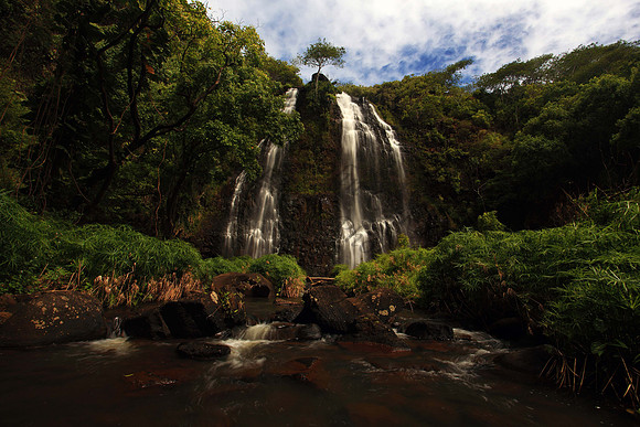 Opaekaa Waterfall on Kauai Hawaii