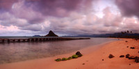 Mokolii Island Chinaman's Hat sunset Oahu Hawaii