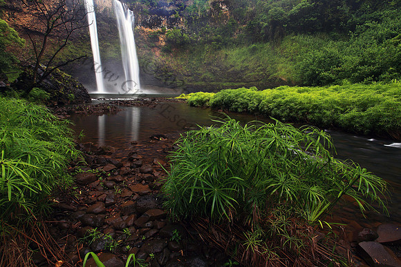 Wailua Falls home to tropicbirds Lihue Kauai Hawaii