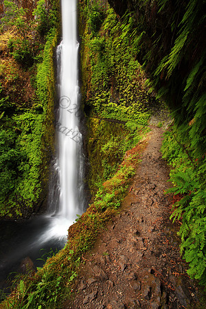 Tunnel Falls, located in Eagle Creek, Columbia River Gorge, Oregon