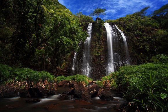 Opaekaa Waterfall on Kauai Hawaii
