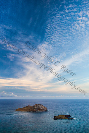 Makapuu TomTom trail Manana Kaohikaipu island islands clouds, Oahu, Hawaii