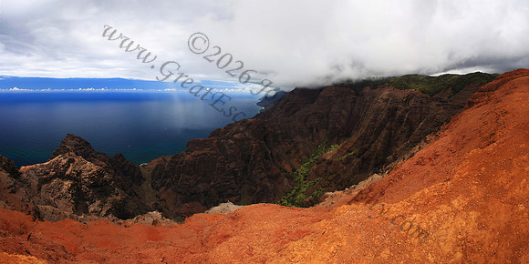 Awaawapuhi Valley Na Pali Coastline Nualolo Valley Kauai Hawaii